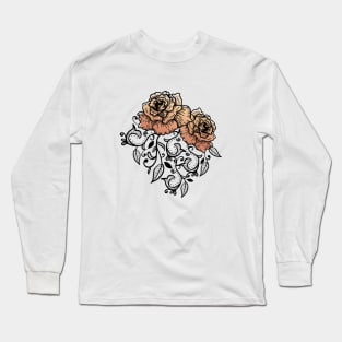 Cool floral rose Long Sleeve T-Shirt